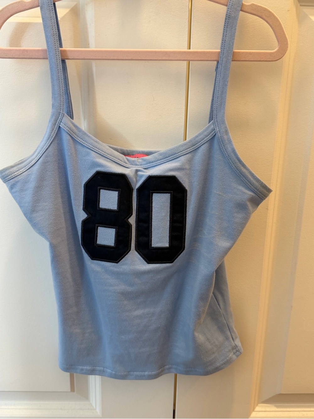 Edikted Light Blue Camisole with Black '80' Applique